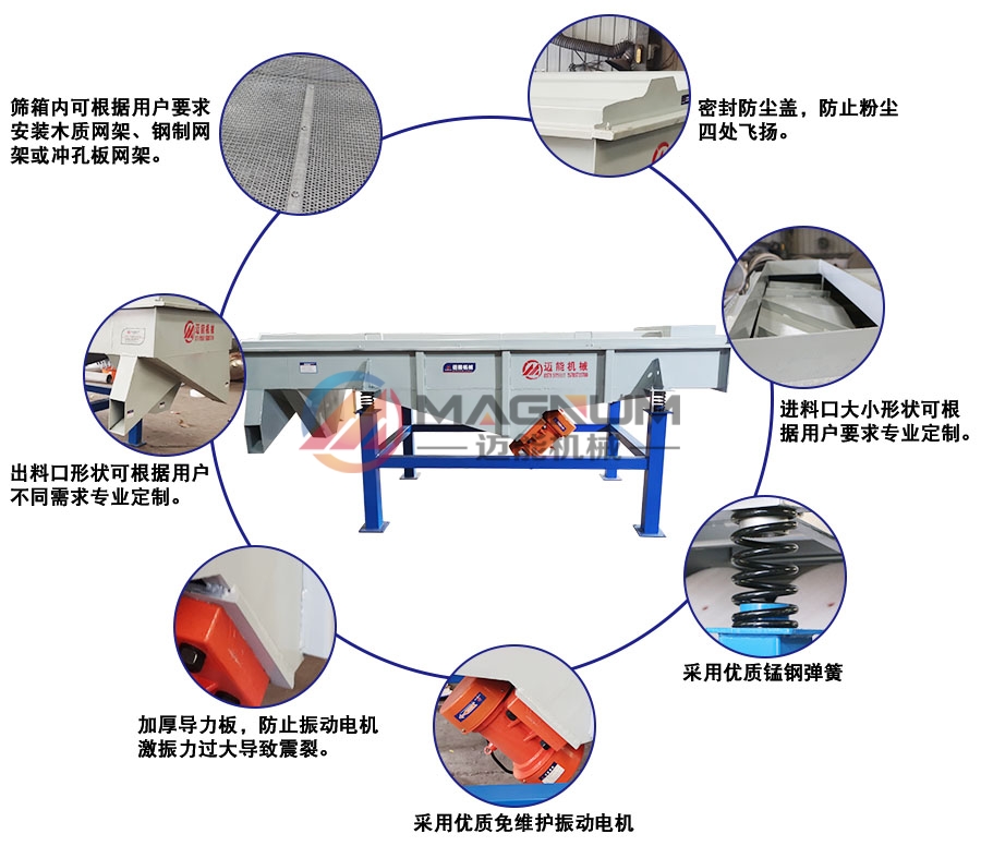 鈦白粉直線振動篩細節(jié)說明